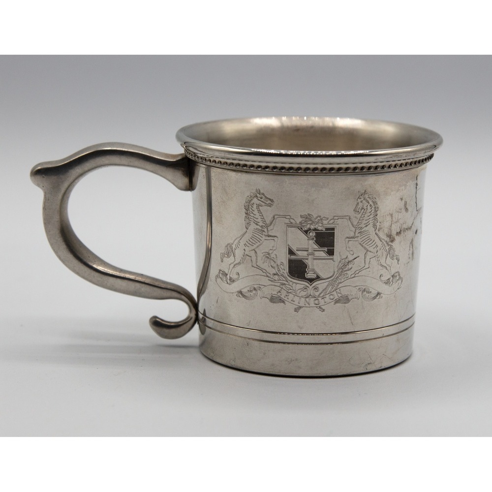 Salisbury Pewter Baby Cup Arlington Crest Images of‎ America Handcrafted USA Mug